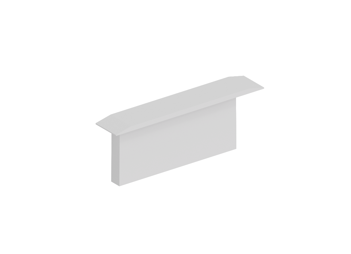 боковая глухая заглушка для профиля Donolux CAP 18509.1/RAL9003