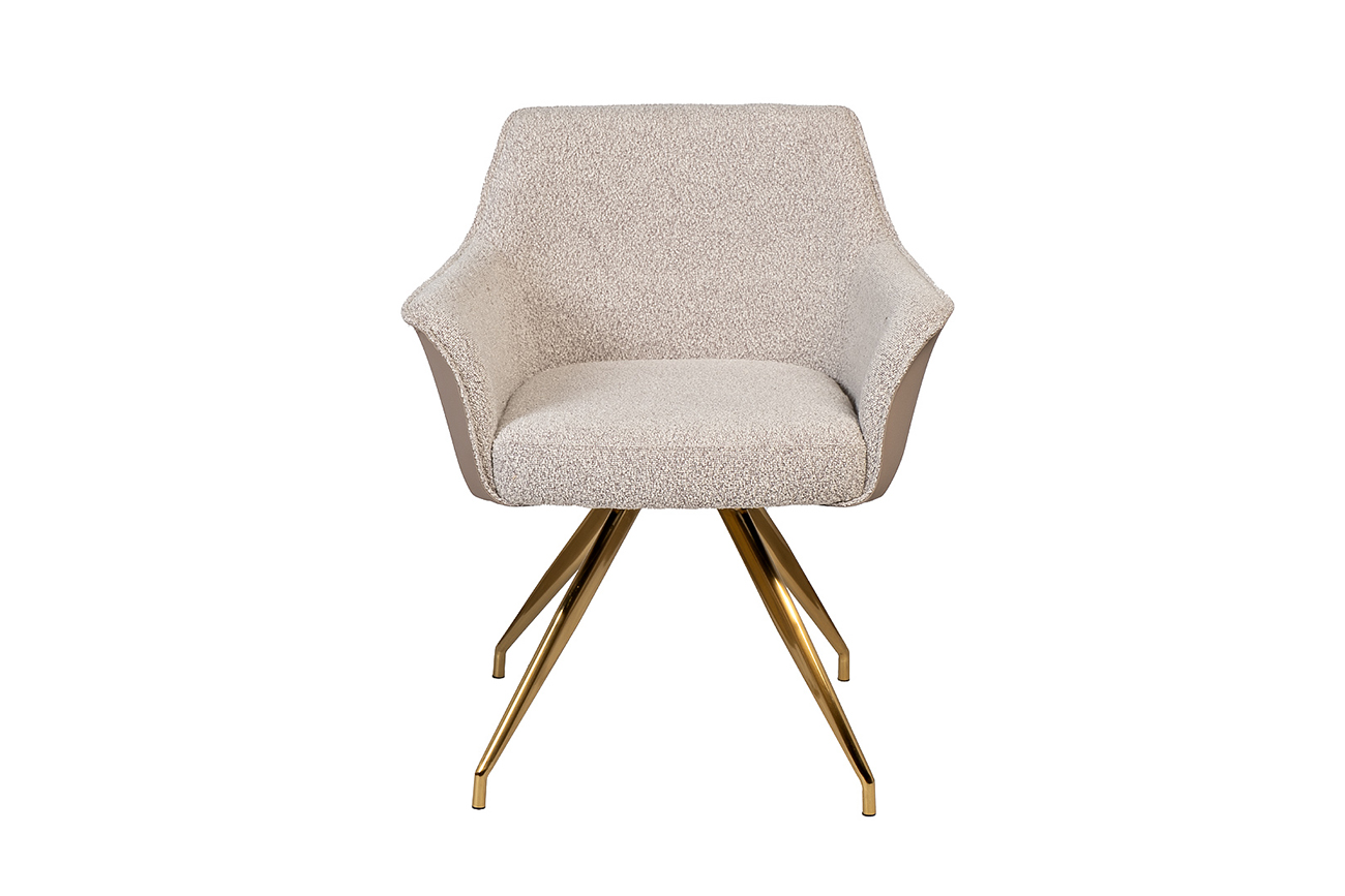 Стул обеденный вращающийся букле/экокожа Garda Decor 30C-12870