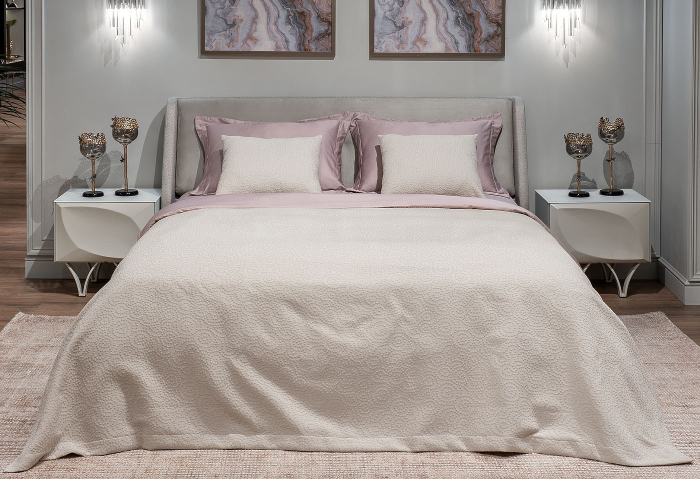 Наволочка декоративная "Иллюзия" 50х50см бежевая Garda Decor 16AMR-IL5050-NAV BEG