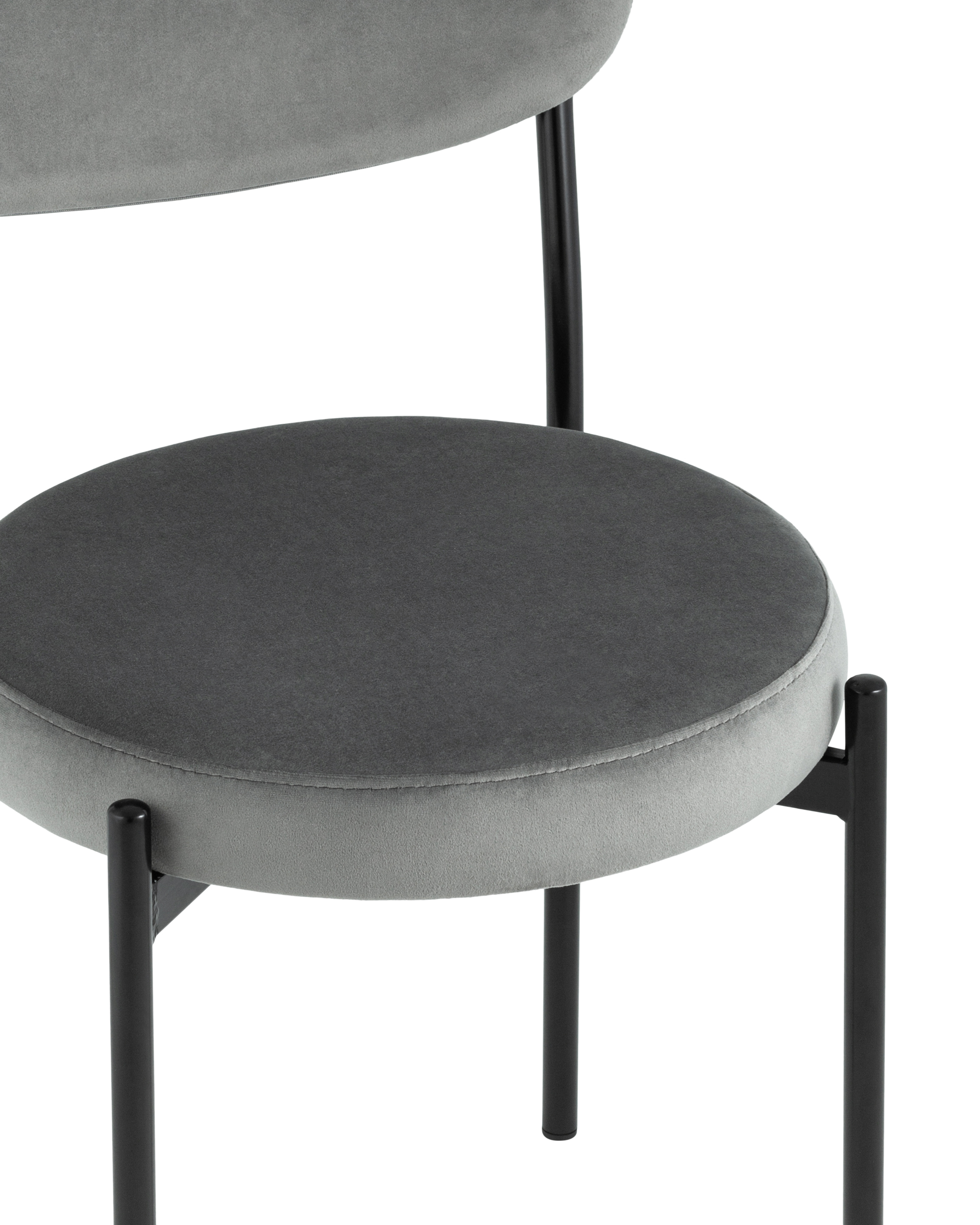 Стул Бриф NEW велюр тёмно-серый Stool Group