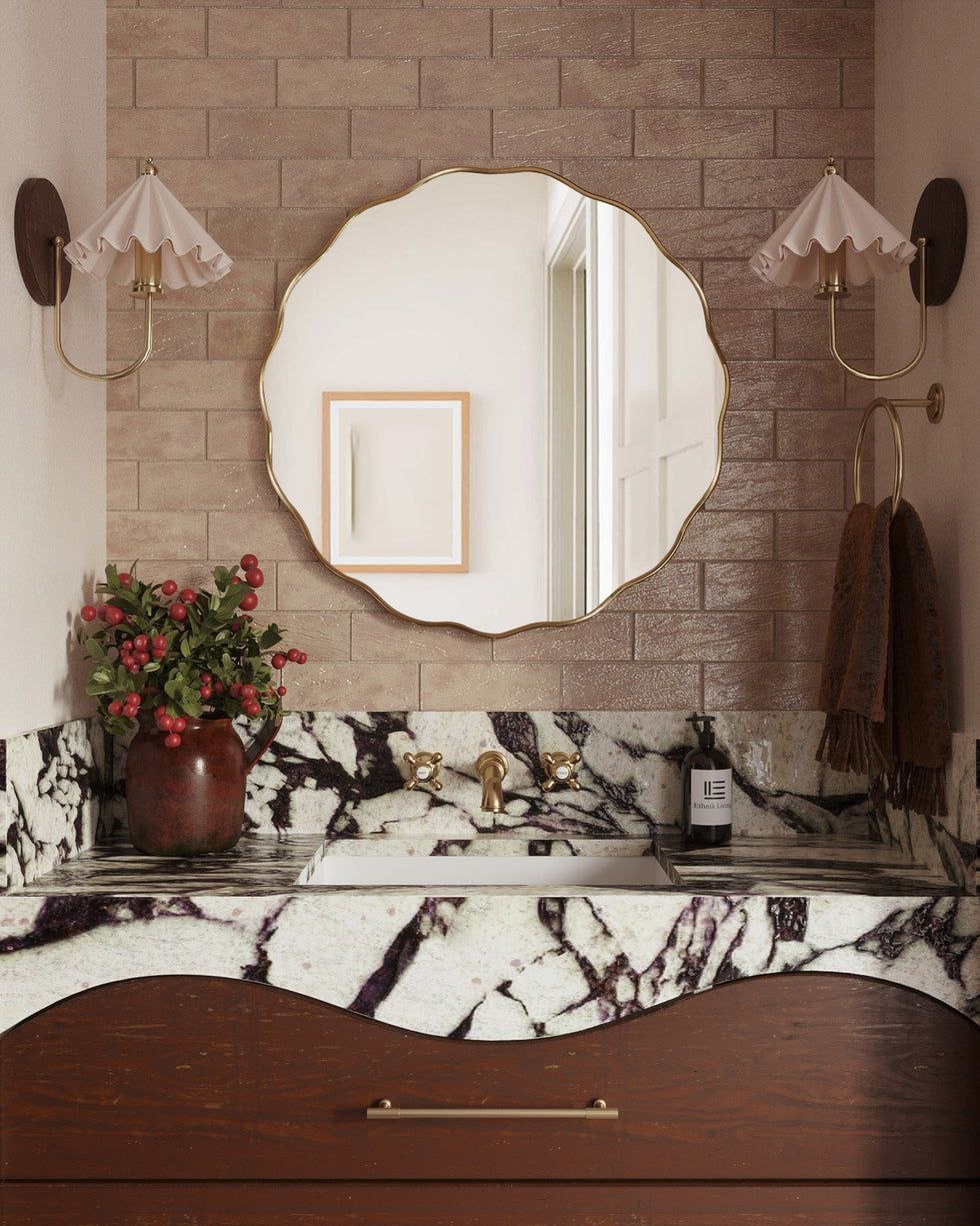 Fancy S Gold Зеркало в тонкой раме Smal Art-Zerkalo SM191GL