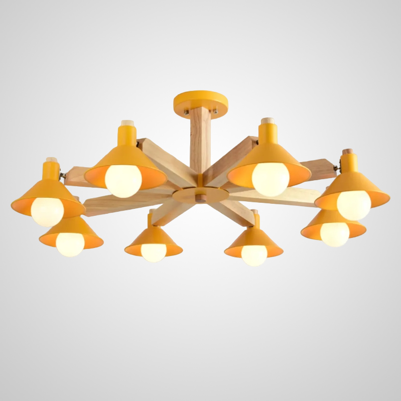 Люстра на штанге HORN B D94 Yellow by ImperiumLoft