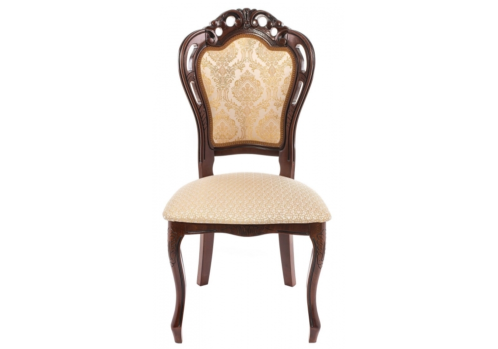Стул деревянный Woodville Bronte вишня с патиной /  бежевый 438334