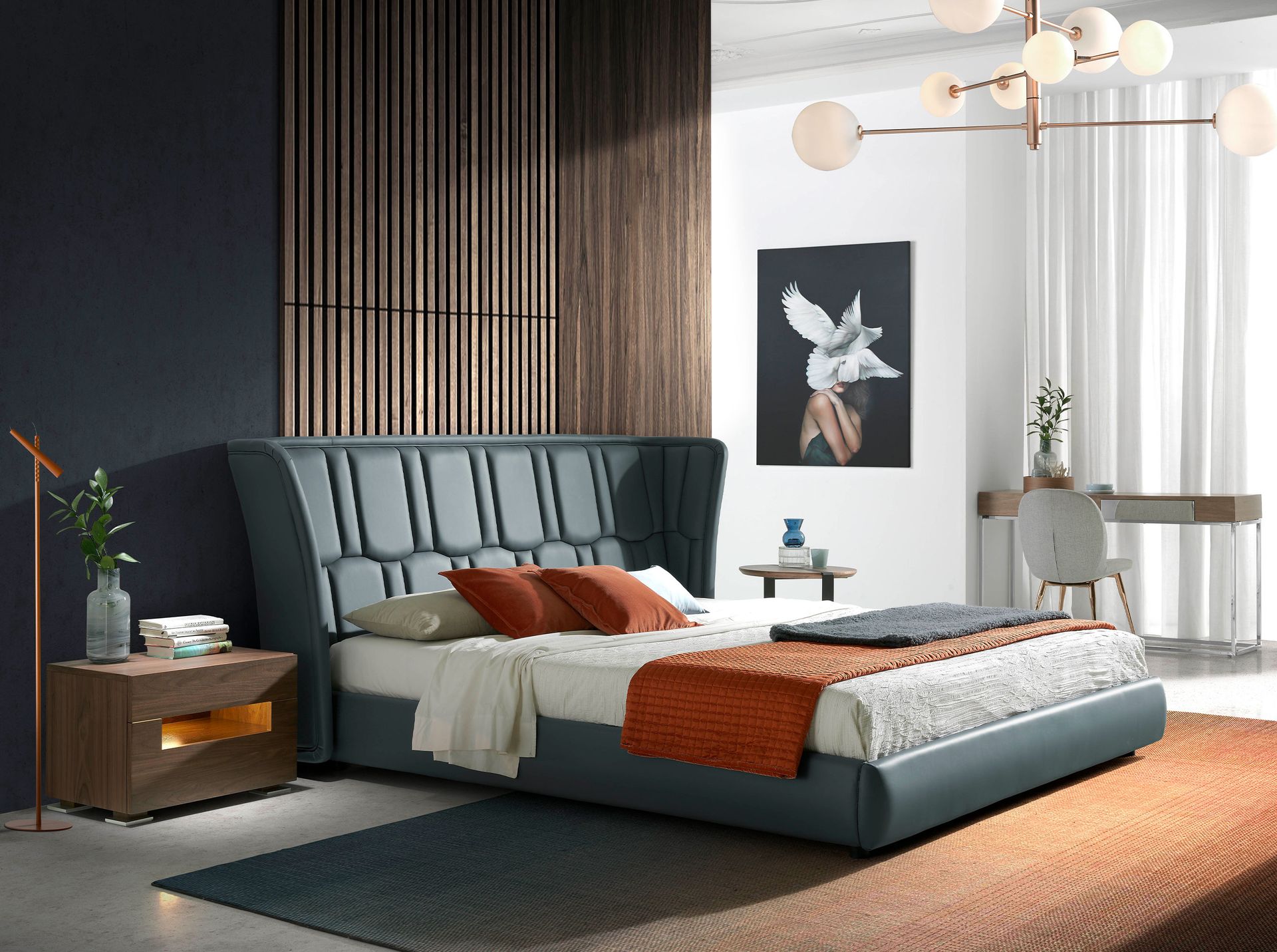 Прикроватная тумбочка MB1709NS /7065 с подсветкой Angel Cerda