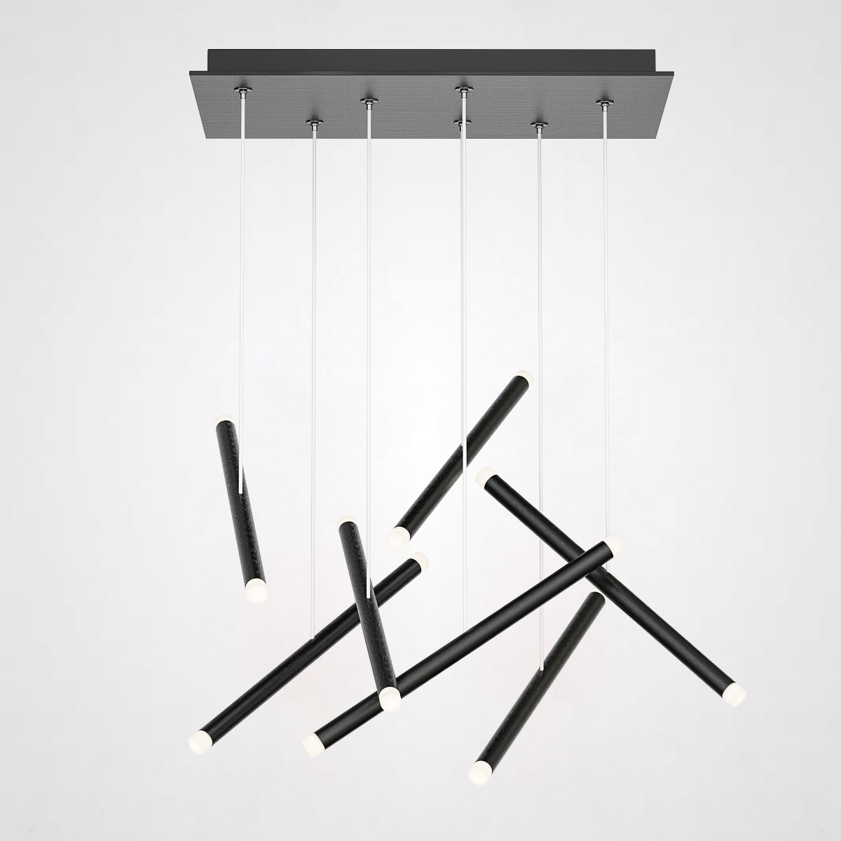 Люстра Dutti D0068 LED Chandelier Modern 7 Black by ImperiumLoft