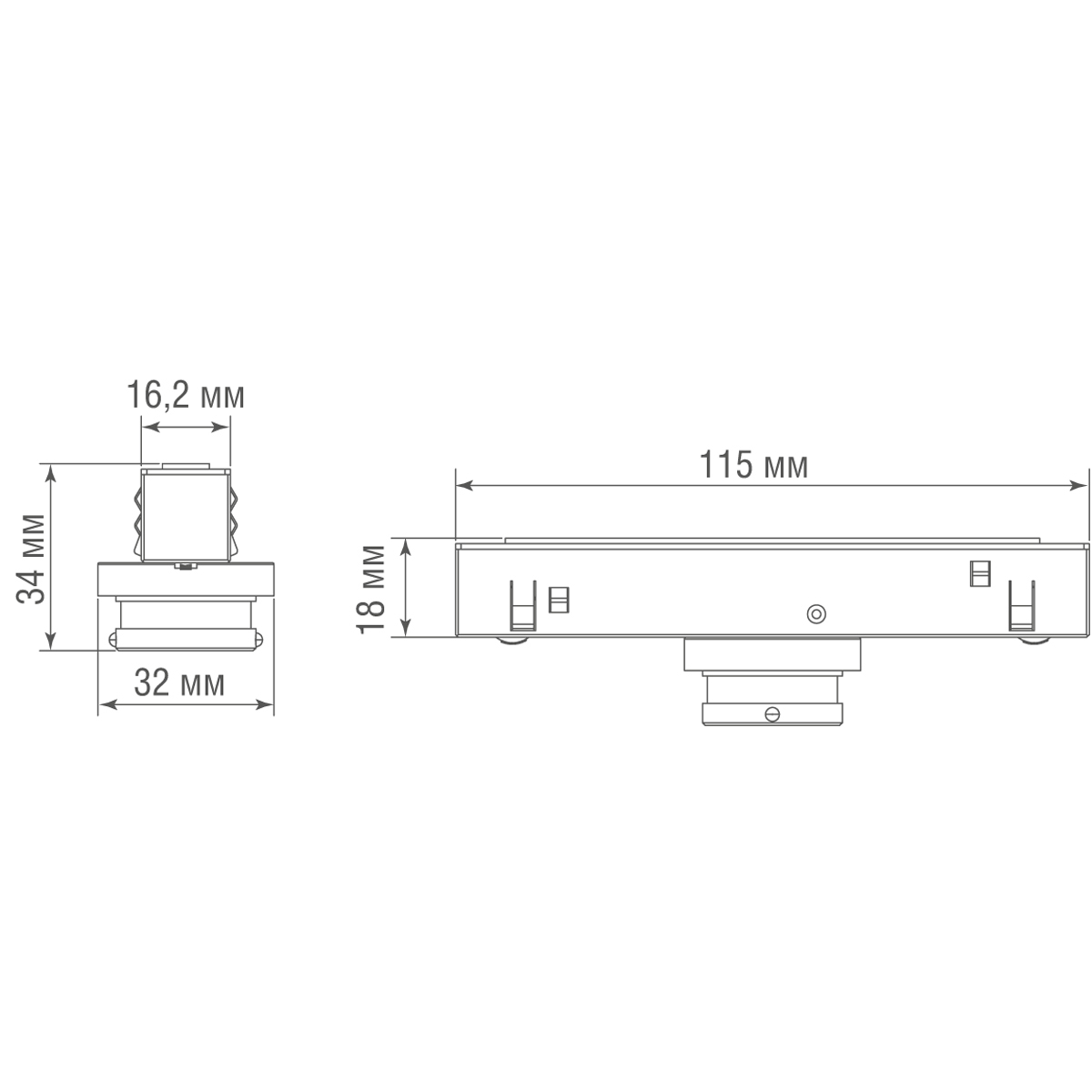Адаптер для монтажа светильников Donolux Lamp Connector DLR B