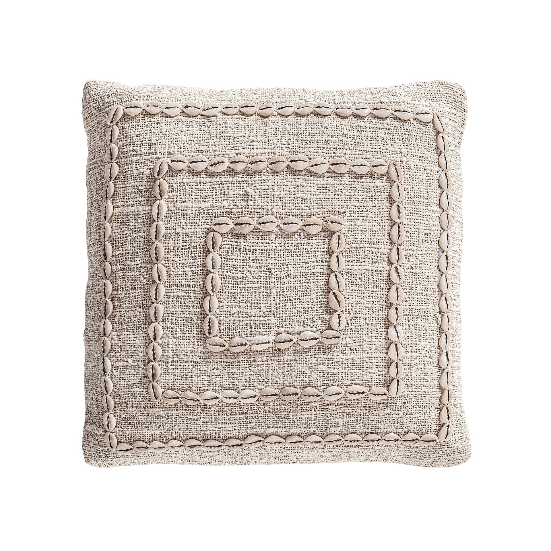 Подушка декоративная Clancy 50x50 бело-коричневая Vical