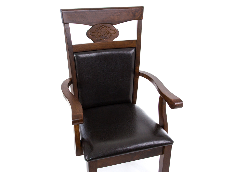 Стул деревянный Woodville Кресло Luiza dirty oak / dark brown 1996