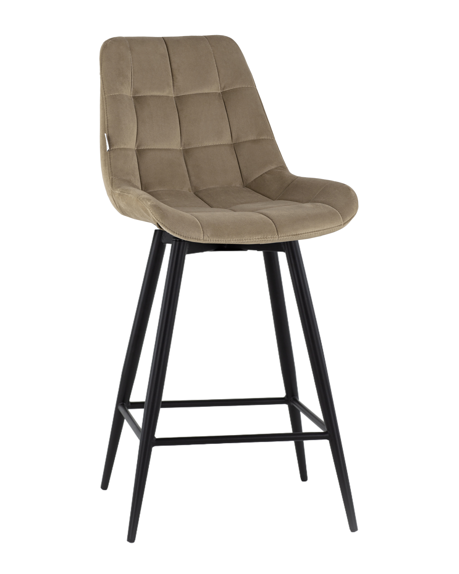 Стул полубарный Флекс с поворотным механизмом велюр капучино Stool Group