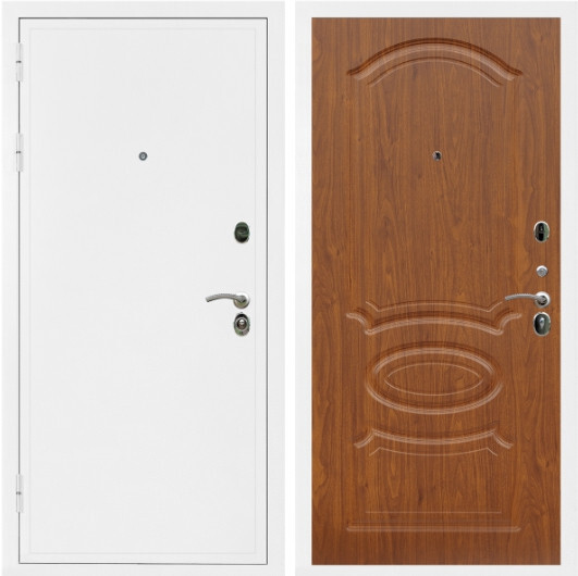 Дверь входная Graf Престиж Белая шагрень / МДФ 16 мм ФЛ-139 Мореная береза