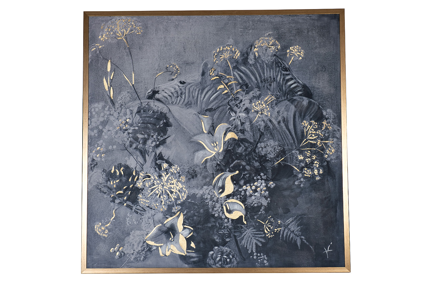 Холст Африка лошадь-1 в золотом багете Garda Decor 89VOR-AFRICA HORSE/1