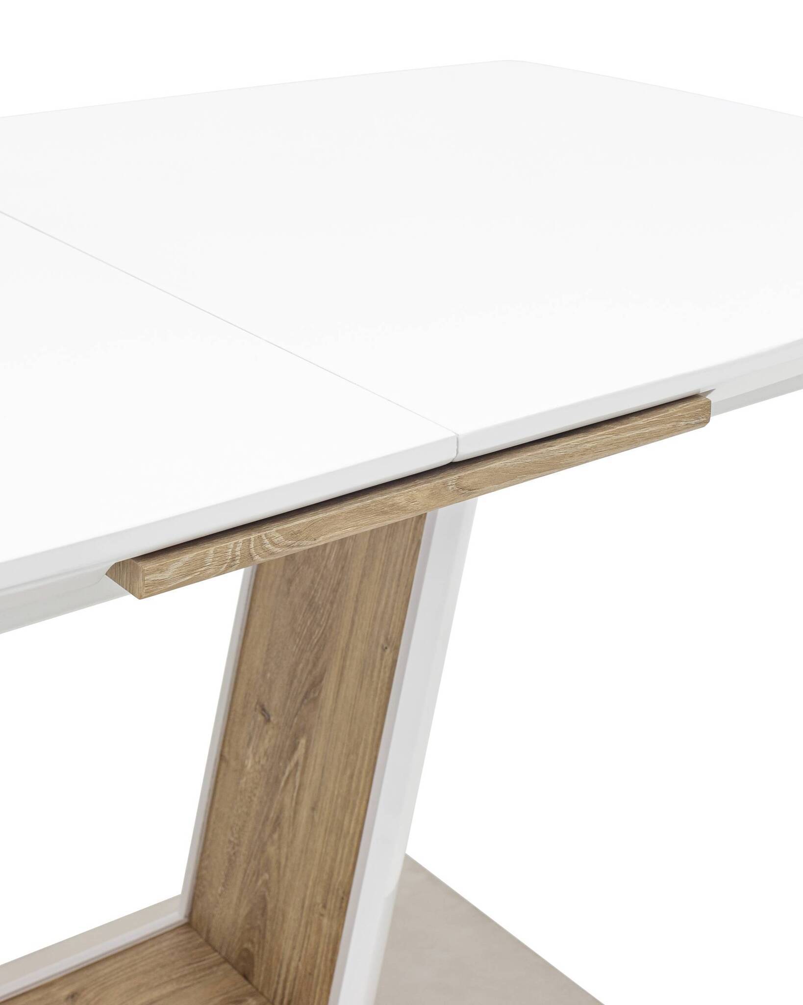 Стол обеденный Атланта раскладной 160-200*90 глянцевый белый Stool Group