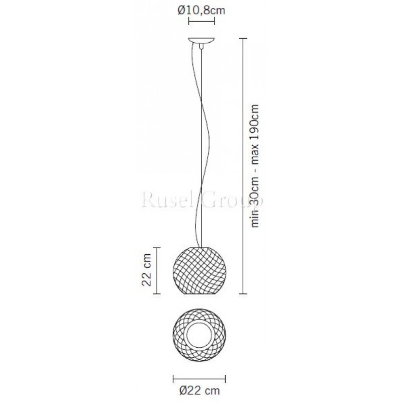 Подвесной светильник Fabbian Diamond D82 A03 00