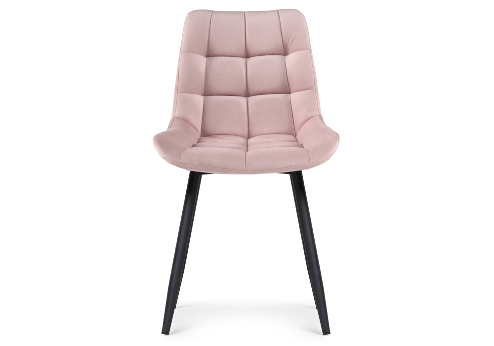 Стул Woodville Челси велюр розовый / черный 502087