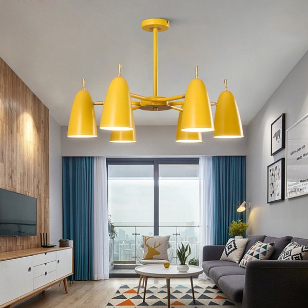 Люстра на штанге PINNACLE D70 Yellow by ImperiumLoft