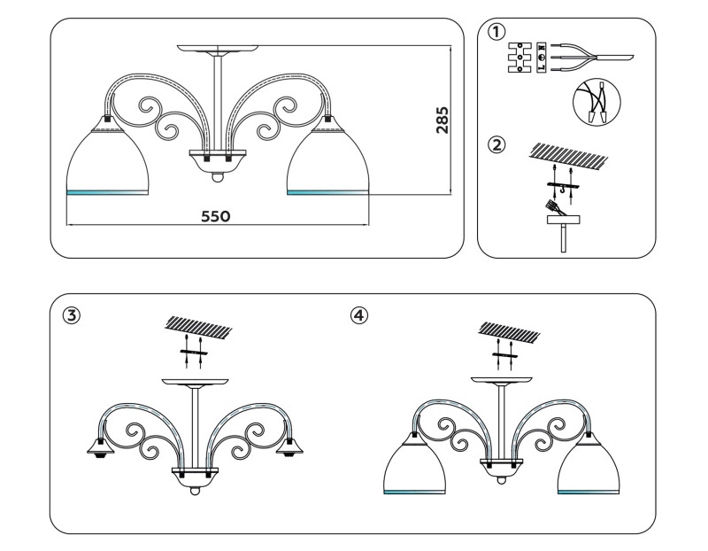 Люстра на штанге Ambrella Light TR3181
