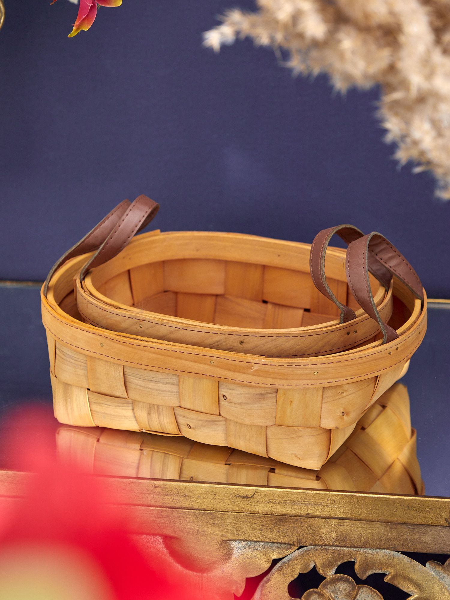 Корзинки бамбуковые с ручками, набор Glasar 57-428