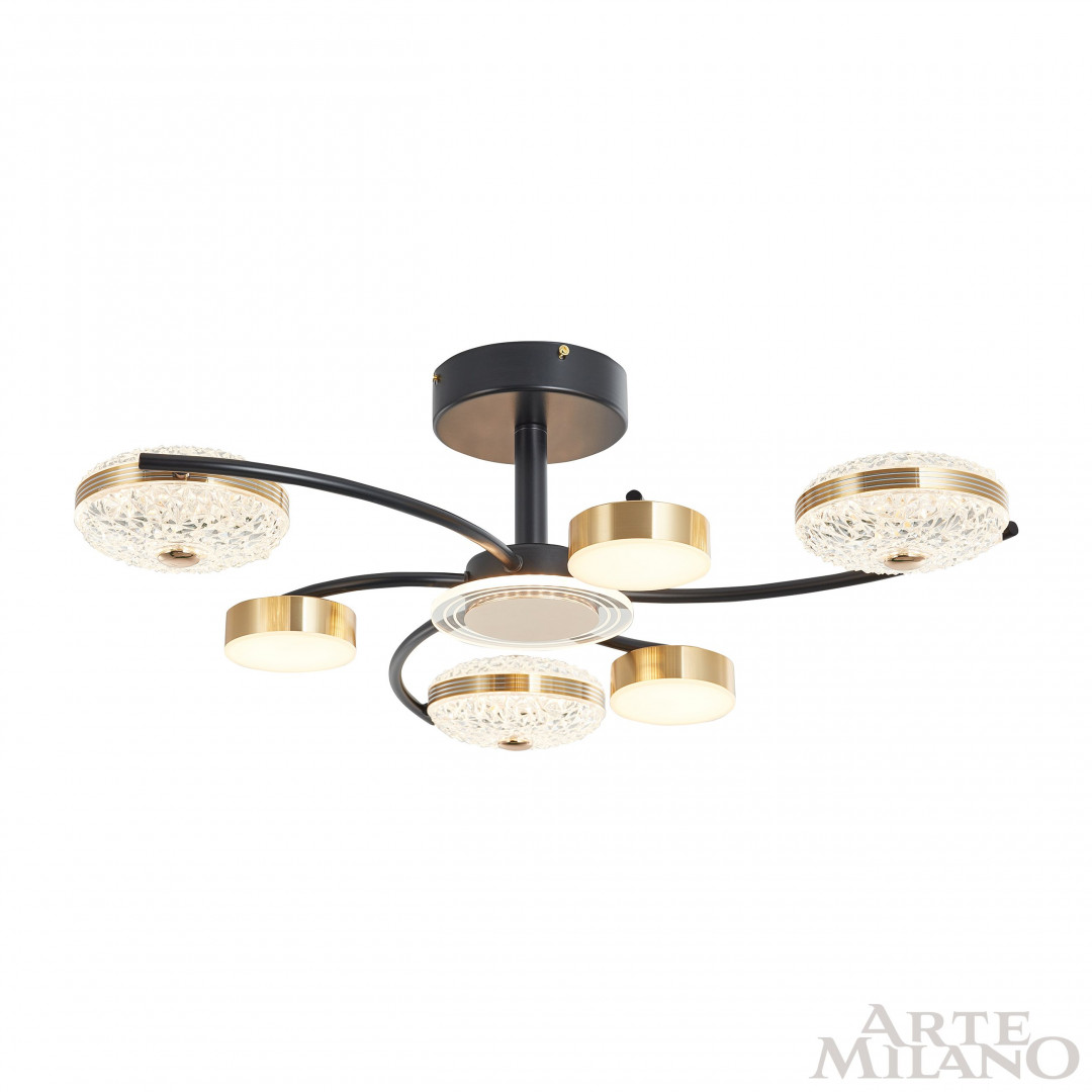 Люстра светодиодная 279169/3+3 BK/GD Arte Milano