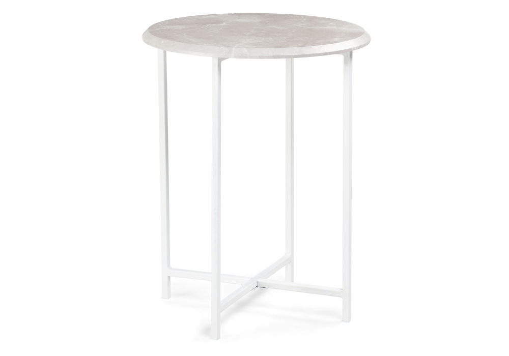 Журнальный стол Woodville Грейс мрамор серый / белый 520648