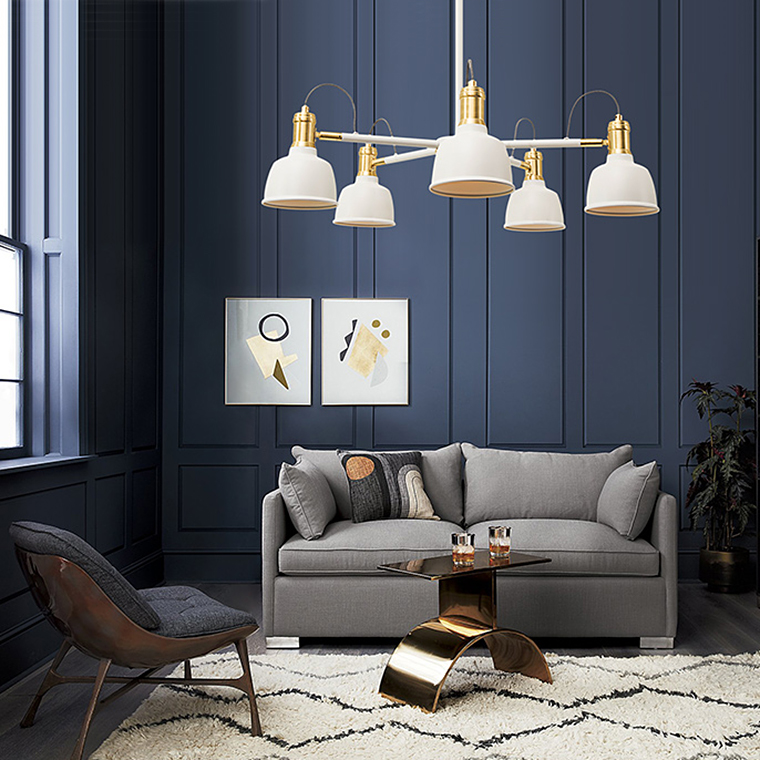 Люстра на штанге VINLAND CH D82 Blue by ImperiumLoft