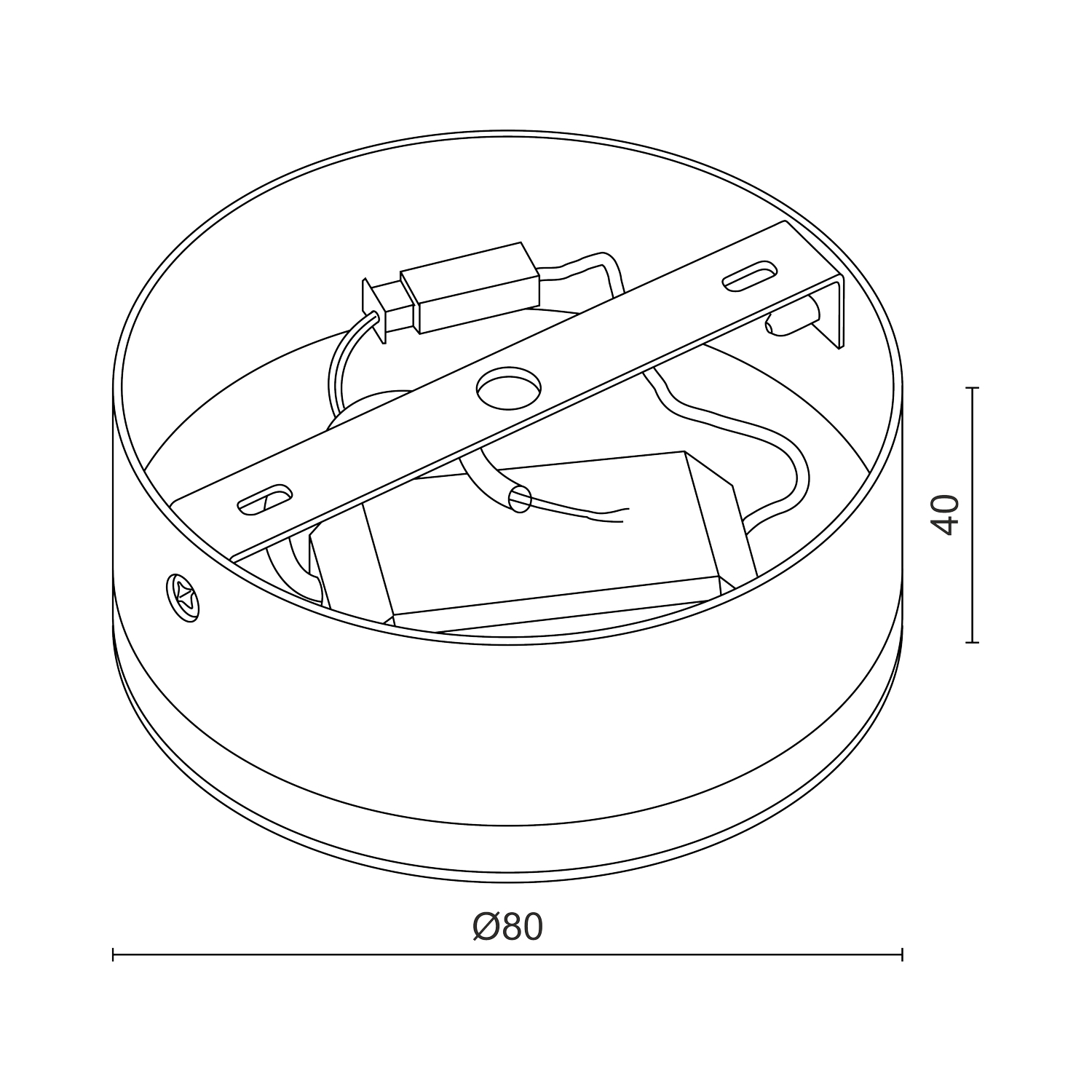 Накладной светодиодный светильник Ledron SDL06-R80-3100K White