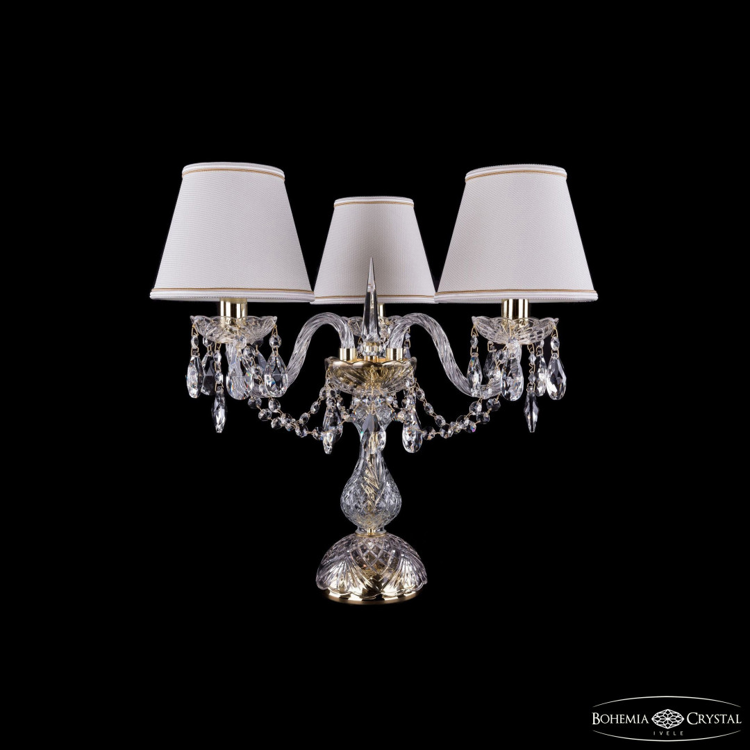 Настольная лампа хрустальная 1406L/3/141-39 G SH40A-160