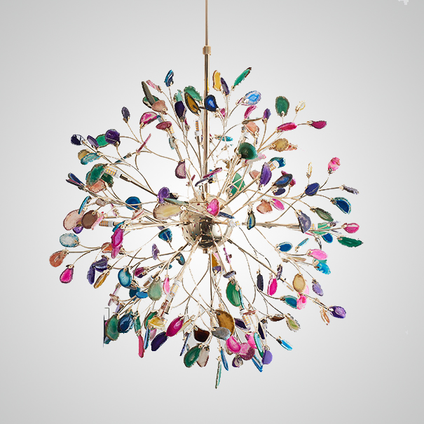 Потолочная люстра AGATE 8 L18 Multicolor by ImperiumLoft