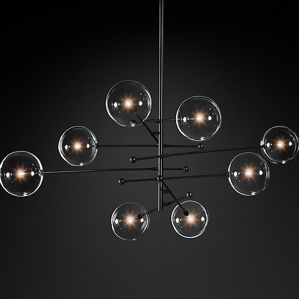 Люстра Restoration Hardware Glass Globe Mobile 79" Polished Black