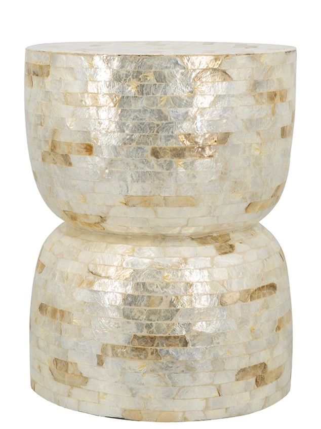 Столик акцентный с отделкой раковинами устриц Glasar D5591