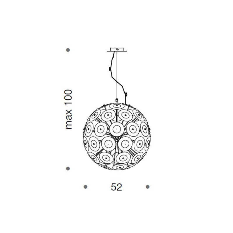 Люстра IDL 243/6S chrome/white