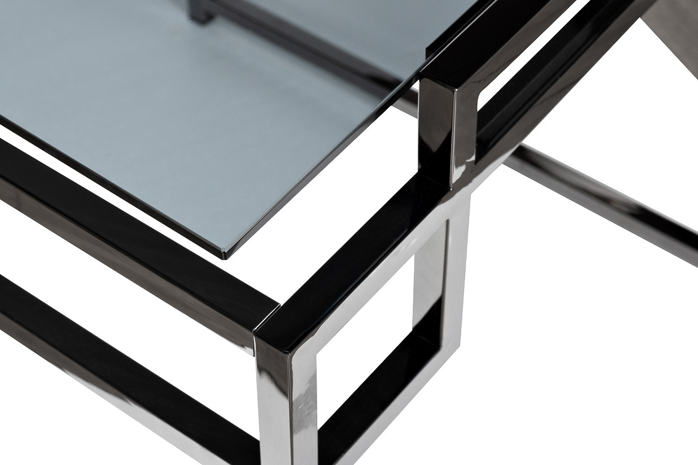 Столик журнальный темное стекло/темный хром Garda Decor 47ED-ET162BL