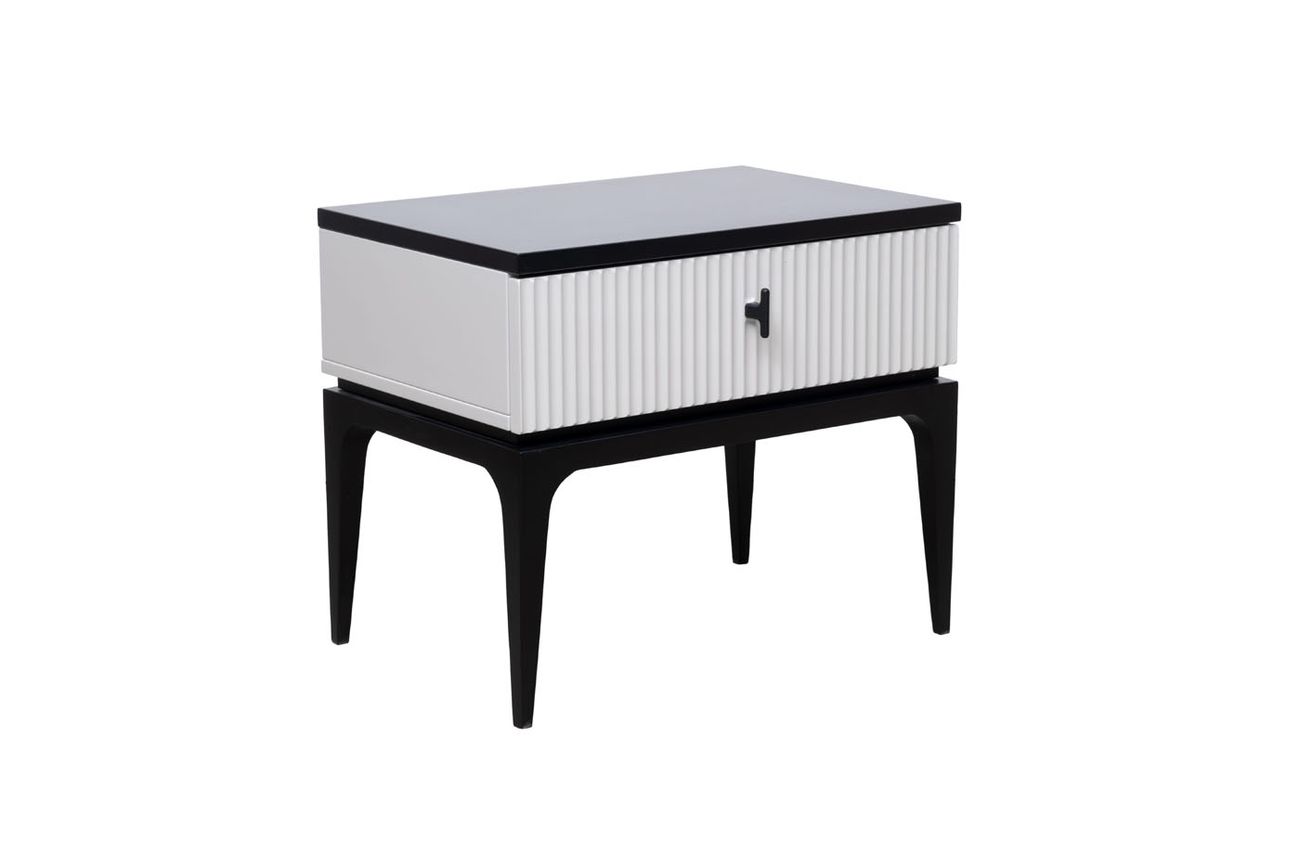 Тумбочка прикроватная Este черно-серая Garda Decor GD-00004