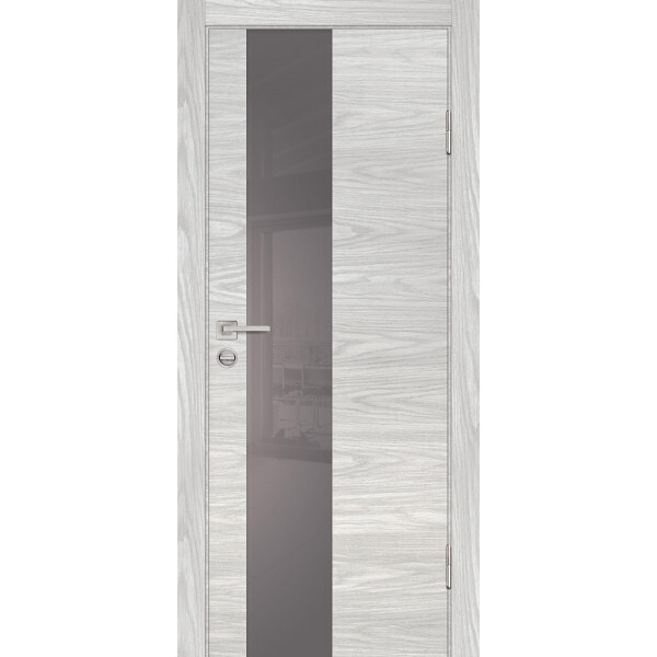Межкомнатная дверь Graf P-6 серый лакобель Дуб скай бежевый (2000 х 900)