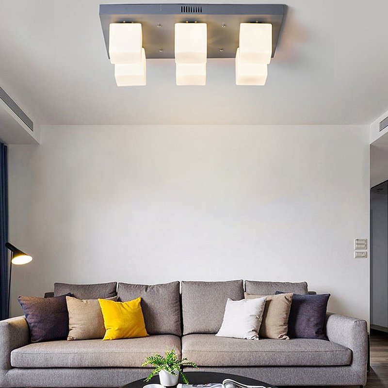 Подвесная люстра BOARD CUBE L6 Grey by ImperiumLoft