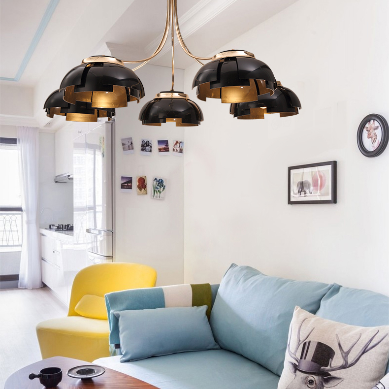 Люстра на штанге GRADE D105 3 lamps Gold by ImperiumLoft