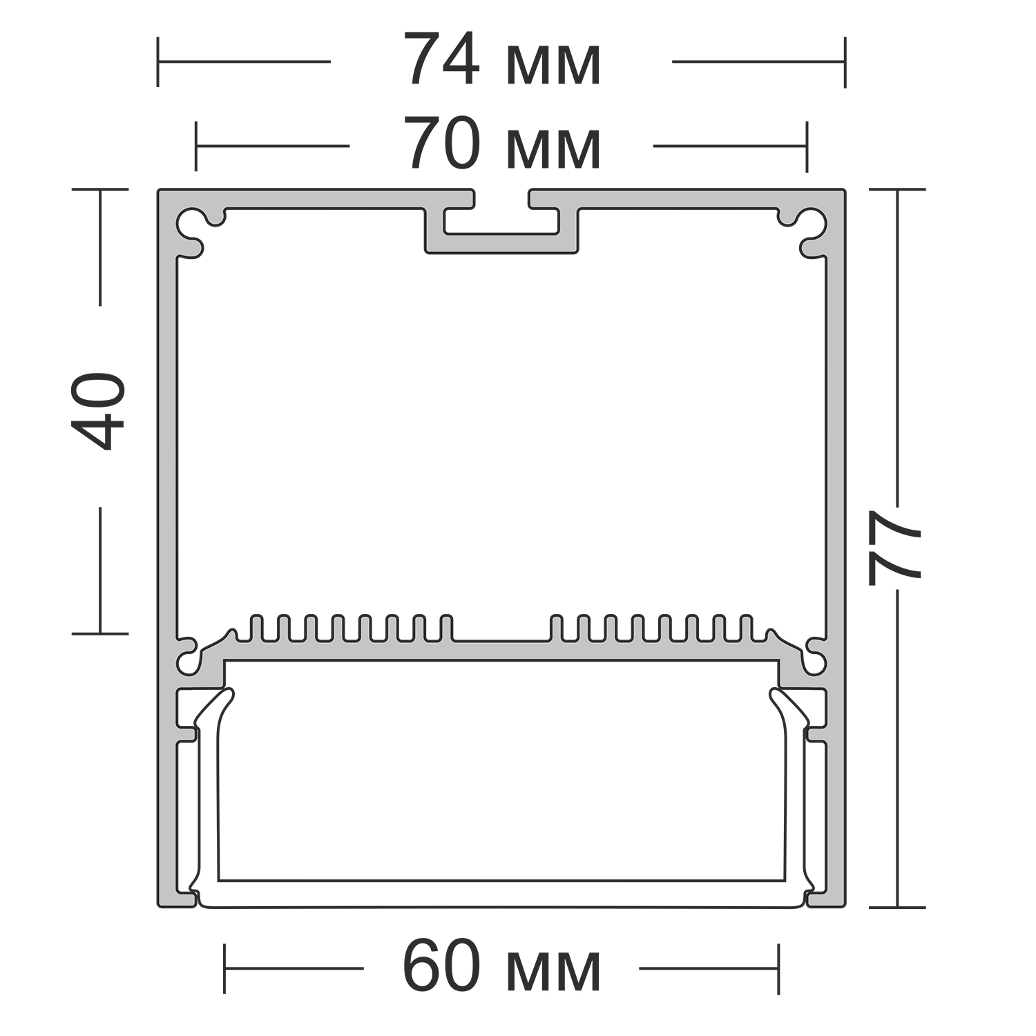 Накладной профиль Ledron 13171 Alum