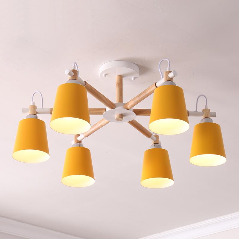 Люстра на штанге VARDA 6 lamps Yellow by ImperiumLoft