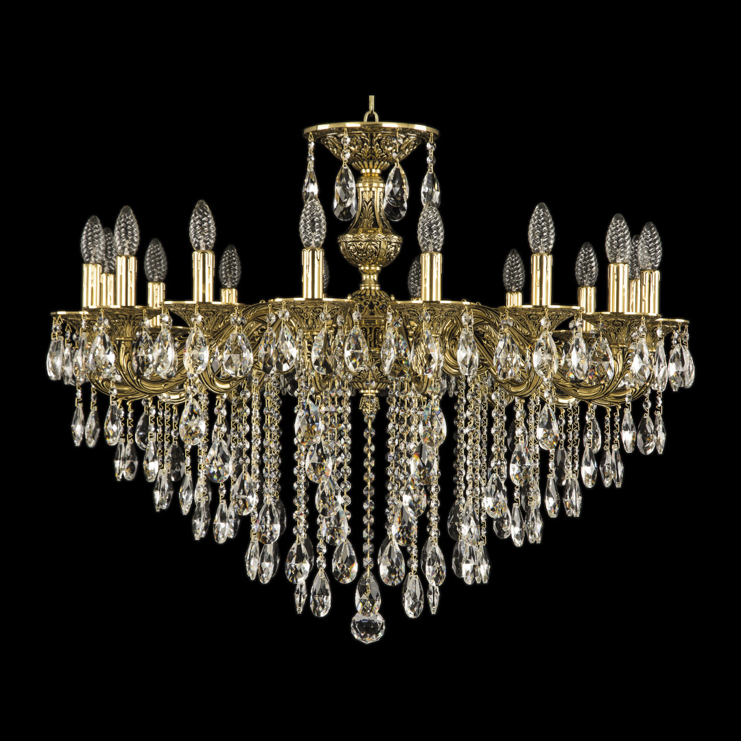 Люстра бронзовая с хрусталём 71202/16/300 B GB