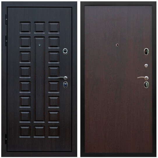 Дверь входная Graf Люксор 3К Шагрень черная / МДФ 6 мм ПЭ Венге