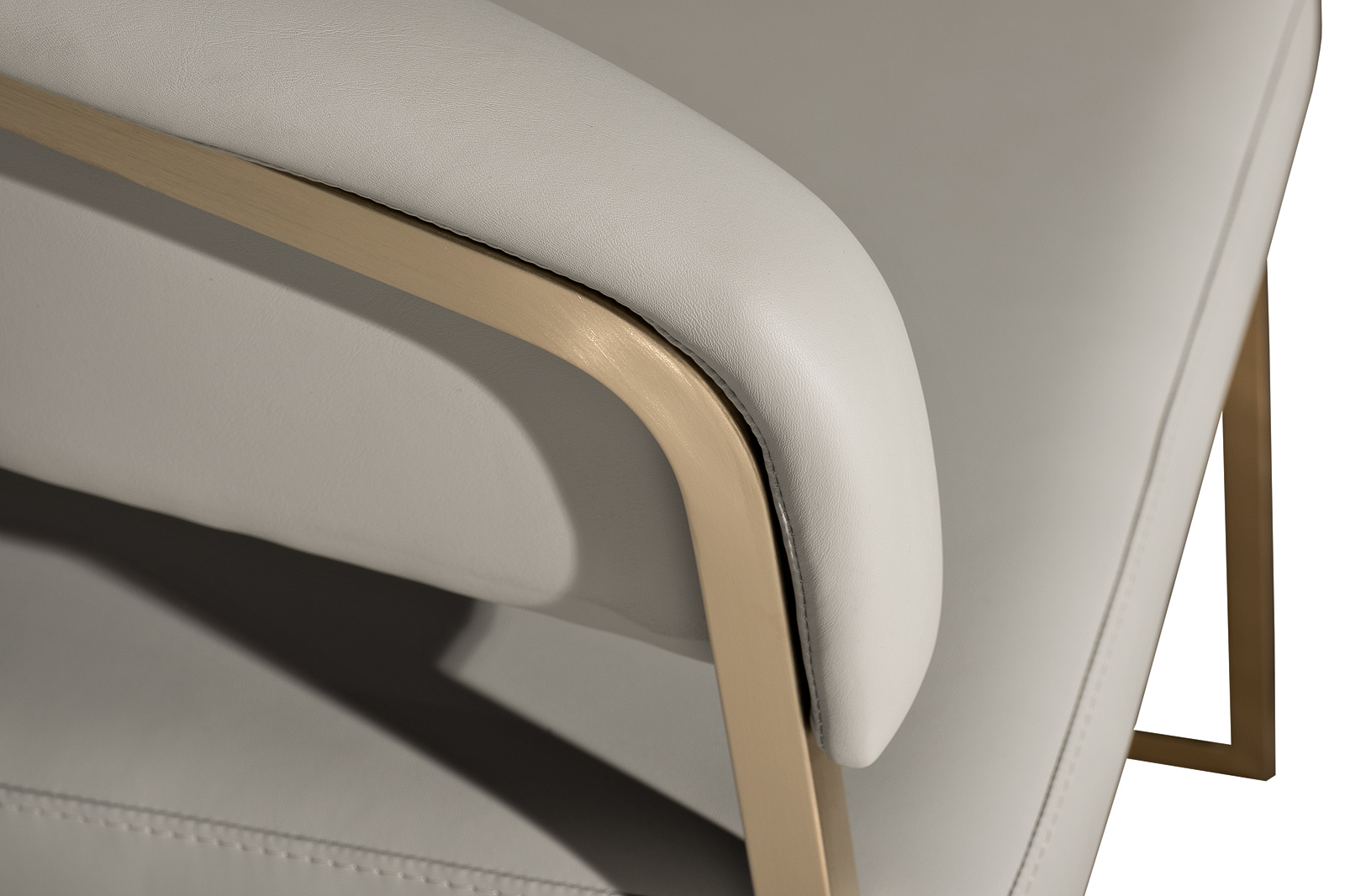 Стул экокожа св.серый/матовое золото 59,5*54*79 Garda Decor 76AR-65200