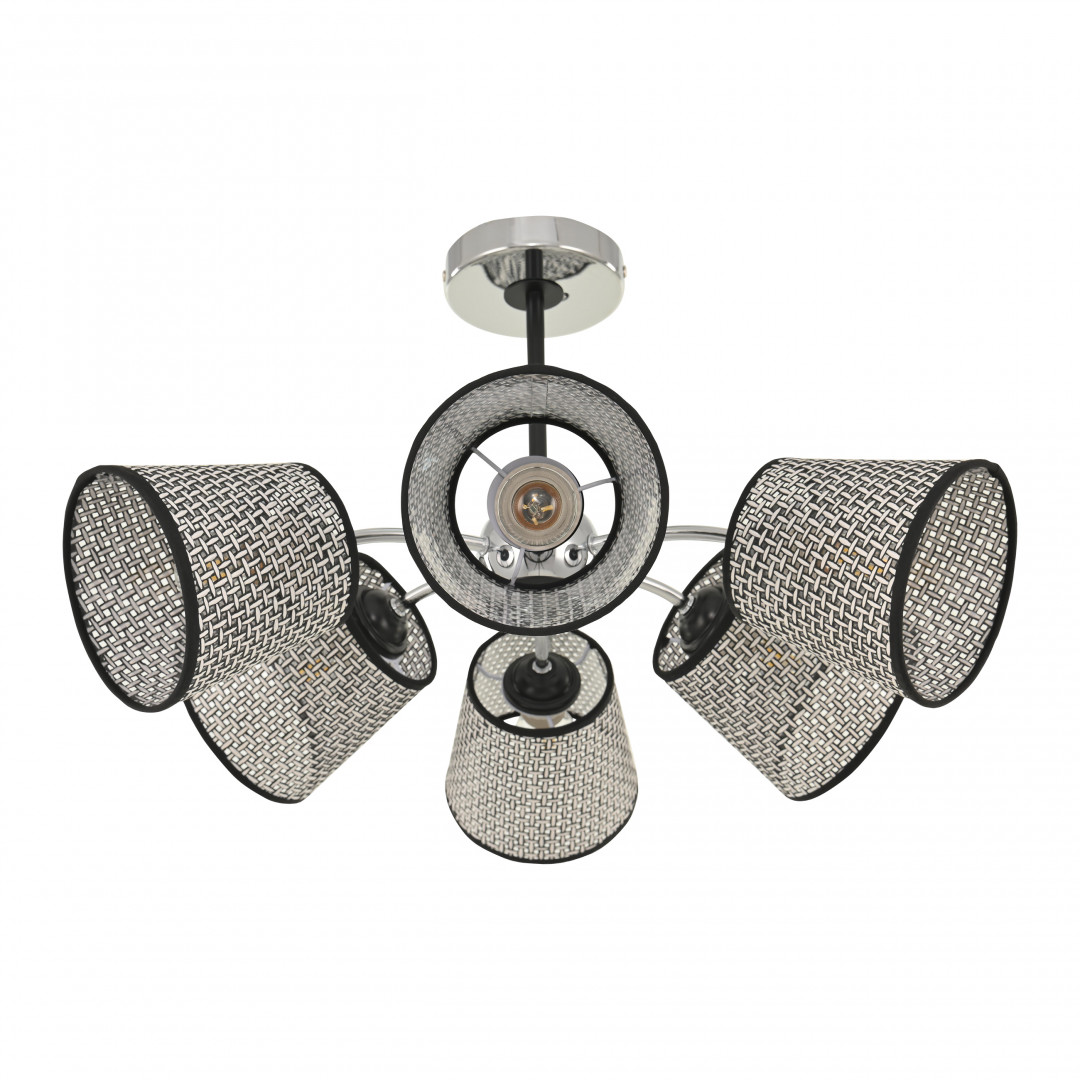 Люстра с абажурами 320007/3+3 CR.BK Arte Milano