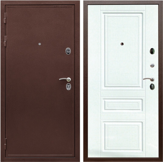 Дверь входная Graf Лондон Антик медь / МДФ 16 мм ФЛ-243 Софт милк