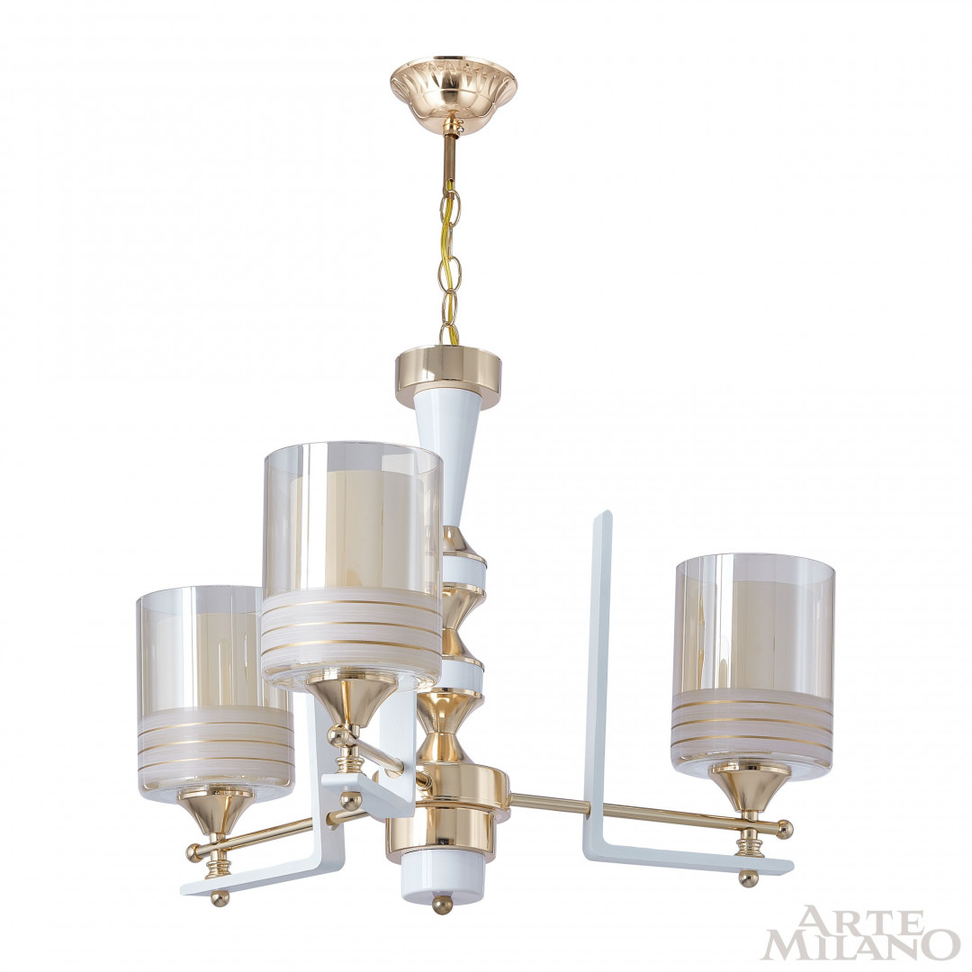 Люстра подвесная с плафонами 306087/3 Wh/Gd Arte Milano