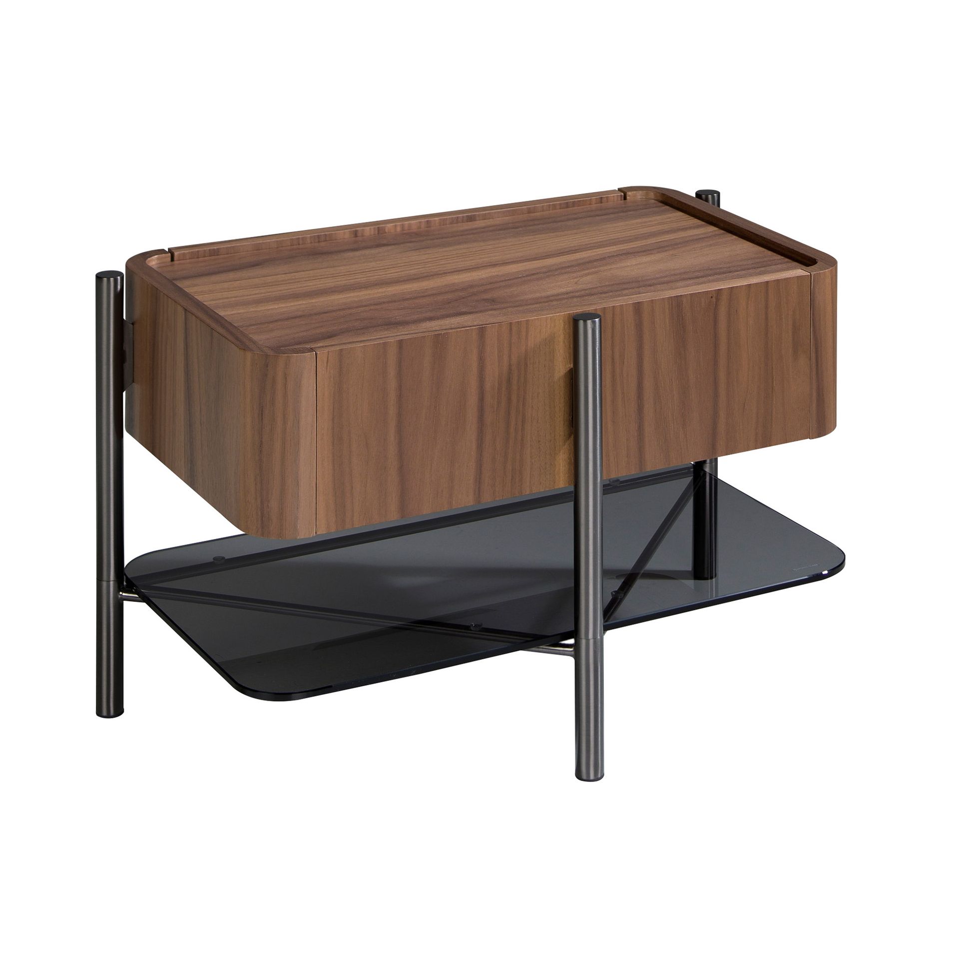 Прикроватная тумбочка 7138/MB2201NS из шпона ореха Angel Cerda