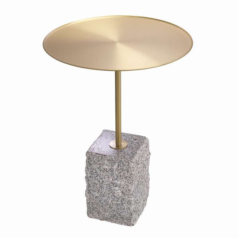 Приставной столик Eichholtz Cole brushed brass finish granite 115545