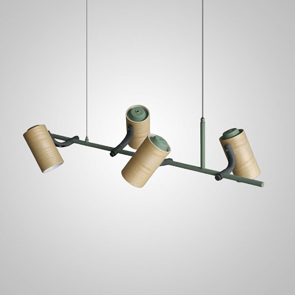 Подвесной реечный светильник BARREL A Green by ImperiumLoft