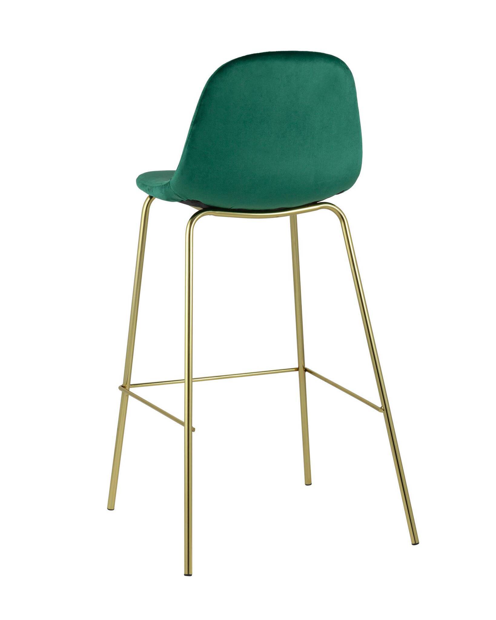 Стул барный Валенсия велюр зеленый золотые ножки Stool Group