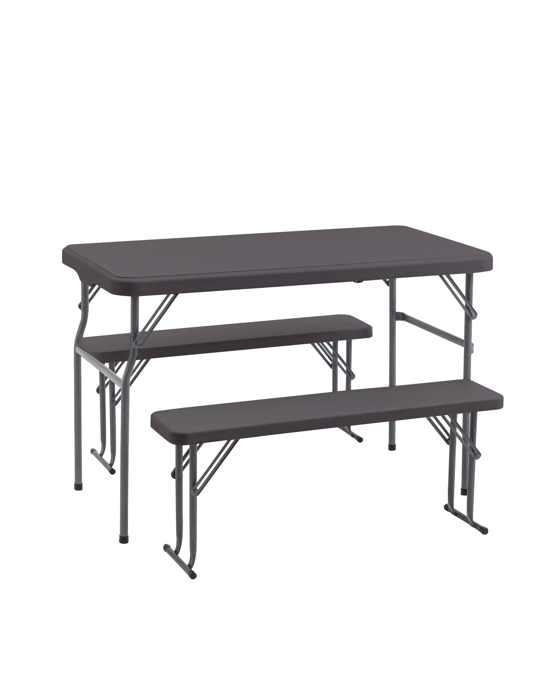 Комплект стола и двух скамеек Кейт коричневый Stool Group