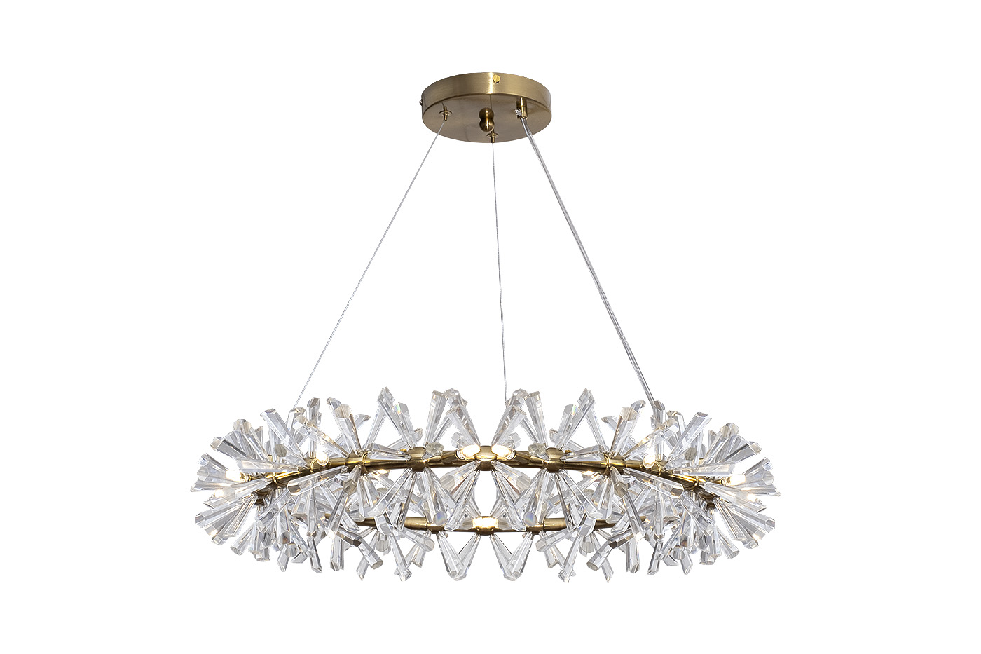 Люстра подвесная латунь, стекло прозр. d60 Garda Decor 92EL-80241