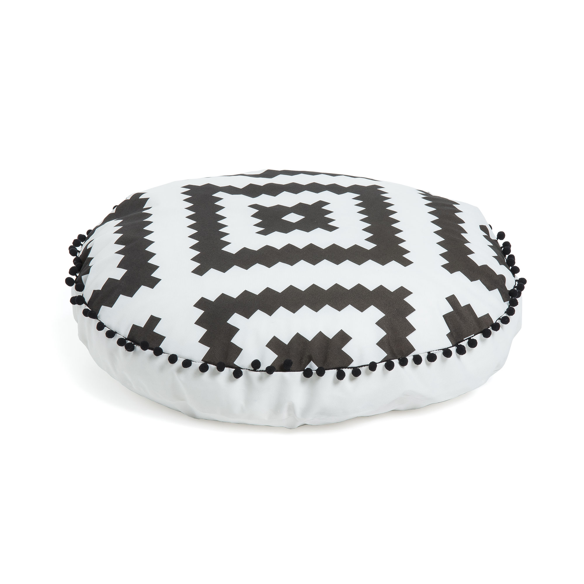 Пуф All Ø60 белый черный La Forma (ex Julia Grup)